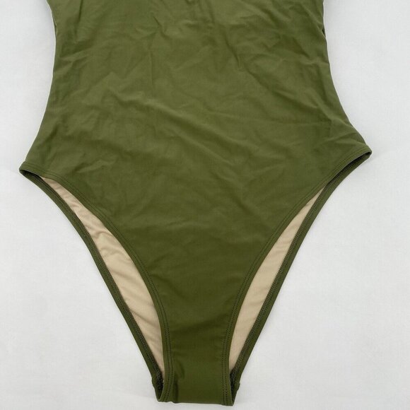 Relleciga Italy Size Large Army Green Cheeky One Piece Swimsuit NWT - Picture 4 of 11